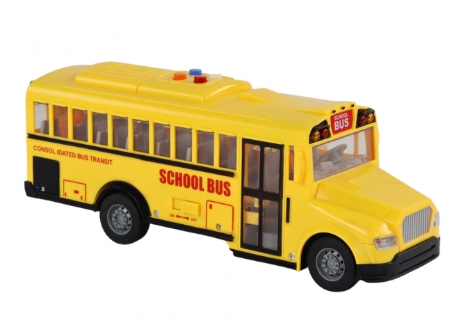 Friction Powered School Bus with Opening Doors and Lights