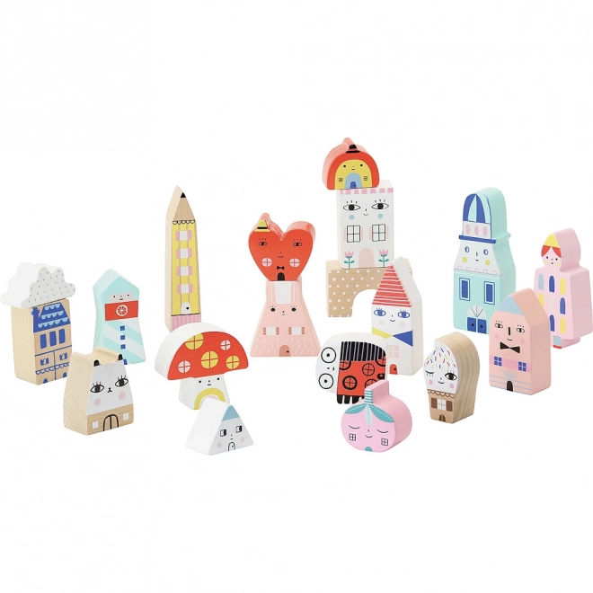 Wooden City Building Blocks