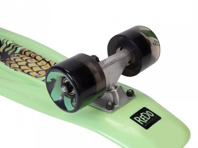 Green Penny Board with Pineapple Graphics