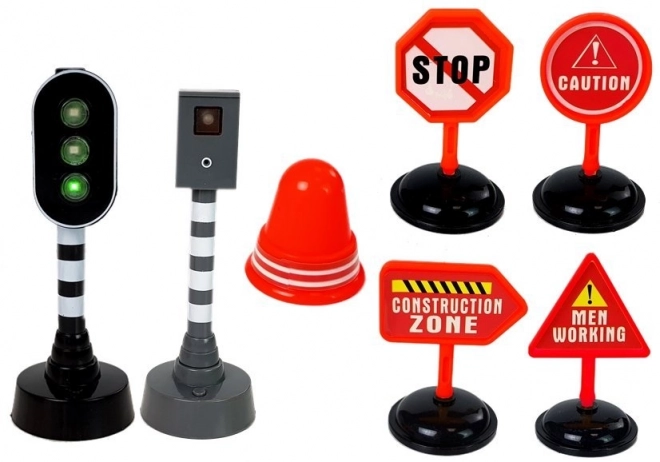 Firefighter Traffic Sign Set with Light and Sound Effects