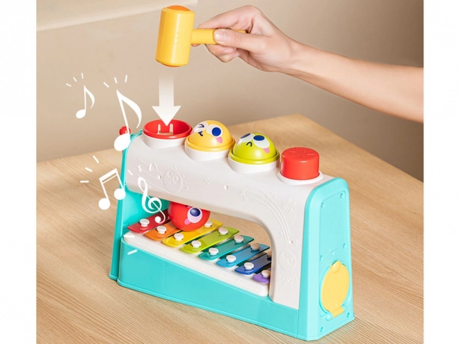 2-in-1 Xylophone with Hammer Toy