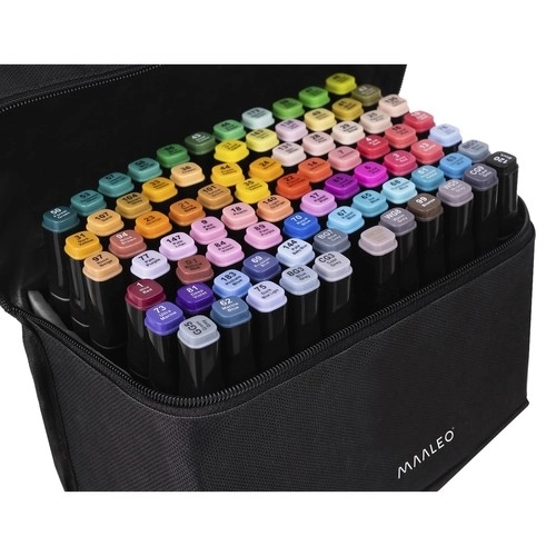 Dual Tip Alcohol Markers Set with Bag and Organizer