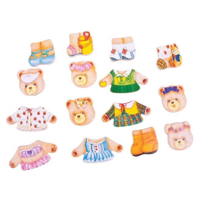 Bigjigs Toys Dress-Up Bear Family Puzzle