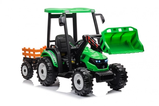 Electric Ride-on Tractor with Trailer Hercules Green 24V