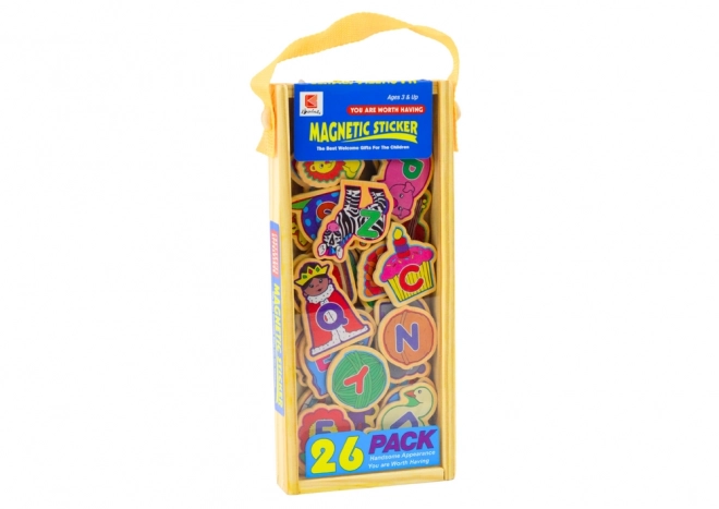 Wooden Magnet Set: Letters, Animals & Objects