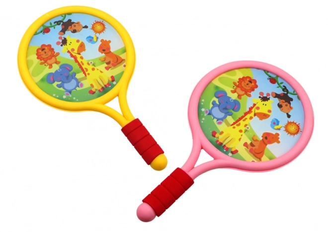 Children's Animal-Themed Badminton Rackets Yellow Pink