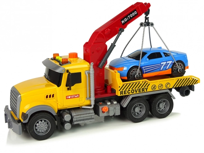 tow truck with crane and light sounds