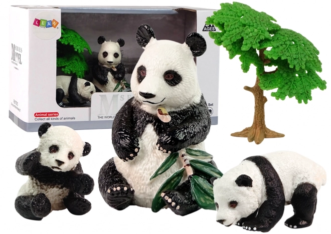 Animal Figurine Set: Panda Family