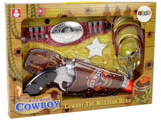 Cowboy Play Set with Revolver and Accessories