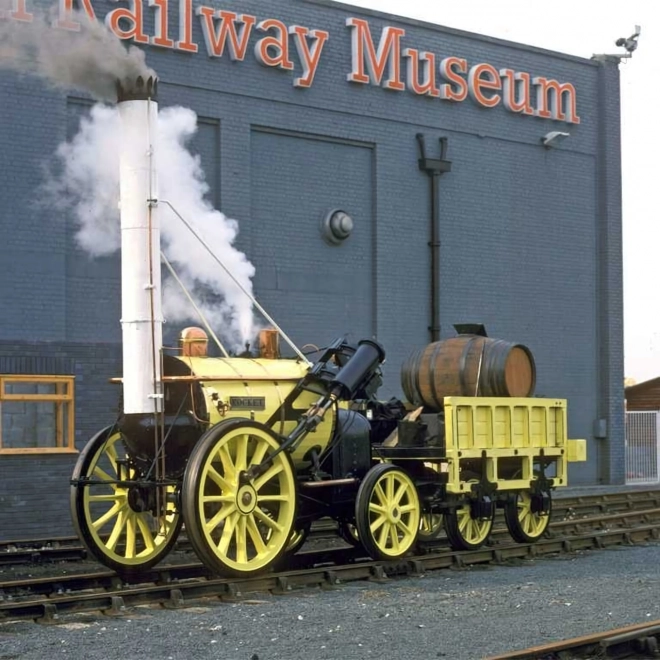 Bigjigs Rail Historical Rocket Locomotive Replica with 2 Tracks