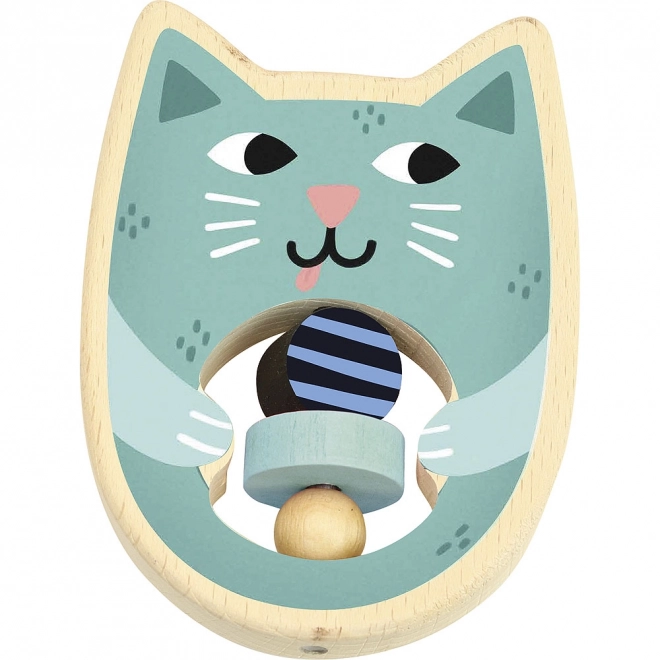 Wooden Rattle Cat