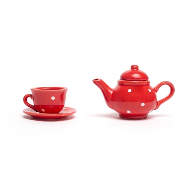 Red Polka Dot Tea Set