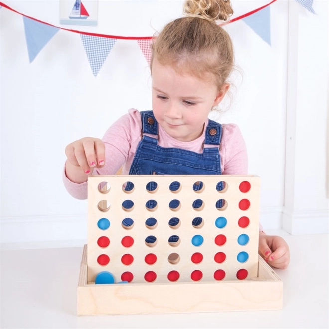 Connect Four Wooden Strategy Game