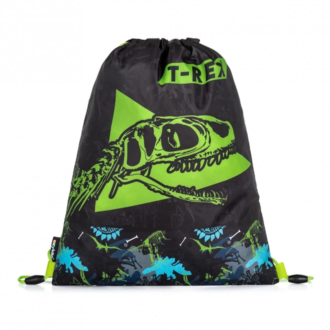 Drawstring Gym Bag with T-Rex Design