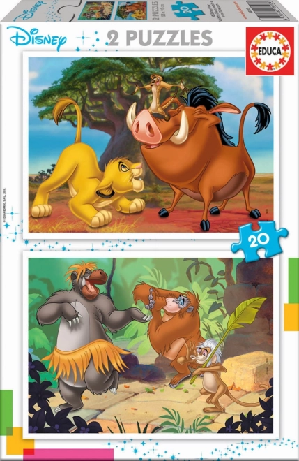 Educa Lion King and Jungle Book Puzzle Set