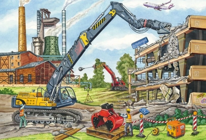 Construction Site Puzzle Set