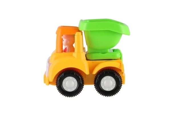 Plastic Farm and Construction Vehicles Set with Pull-Back Action