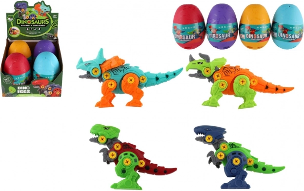 dinosaure à visser dans un œuf 15 cm – kit de construction pour enfants