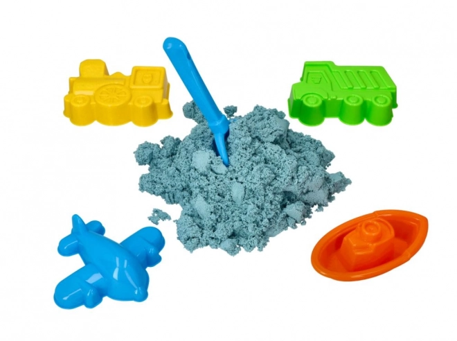 Kinetic Sand 2kg Blue with Vehicle Molds + Shovel