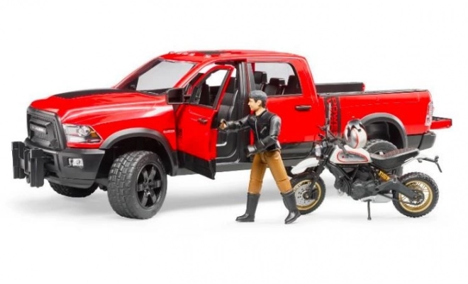 Off-Road Truck with Ducati Motorcycle