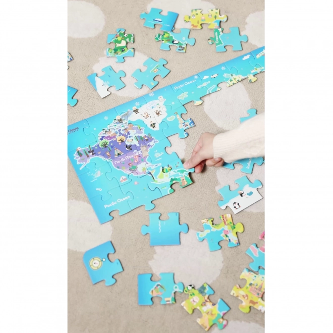 World Map Educational Puzzle