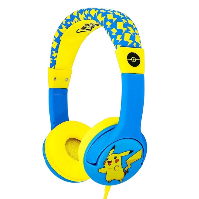 Wired Kids Headphones Pokemon Pikachu Blue and Yellow