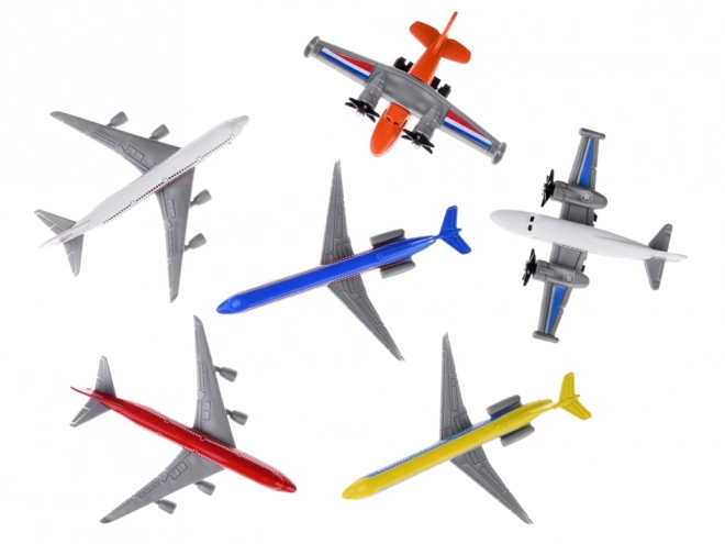 Passenger Airplane Metal Toy Set