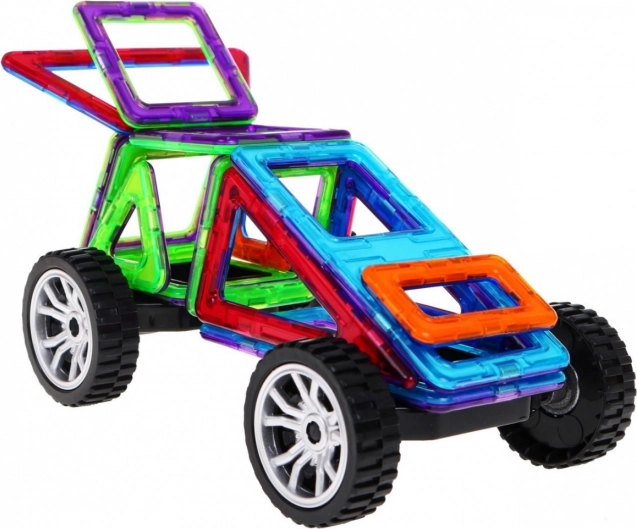 Petite voiture magnétique à roues