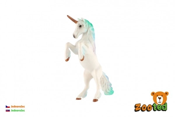 White and Blue Unicorn Toy