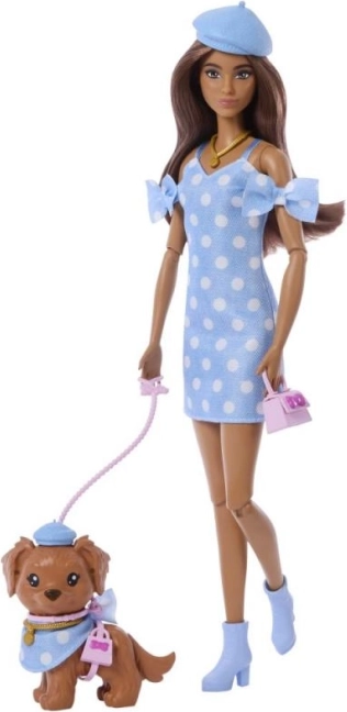 Barbie dvostruki kostim – točkasta lutka sa psićem i dodacima