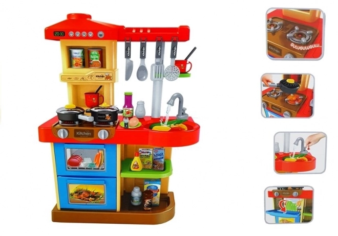 Children's Interactive Kitchen Set with Sounds and Lights