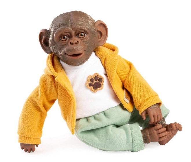 Realistic Baby Monkey Doll with Soft Fabric Body - 32 cm