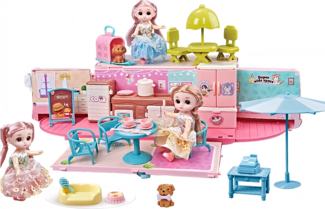 WOOPIE Camper per bambole 2 in 1 Casa XXL