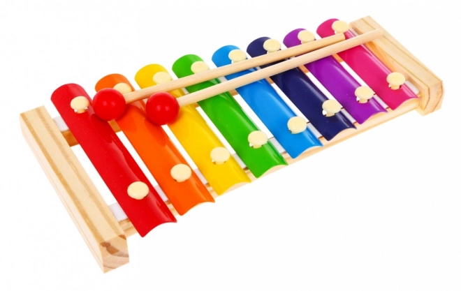 Wooden Xylophone for Kids with Rainbow Keys