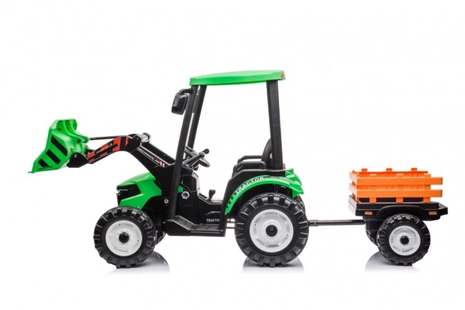 Electric Ride-on Tractor with Trailer Hercules Green 24V