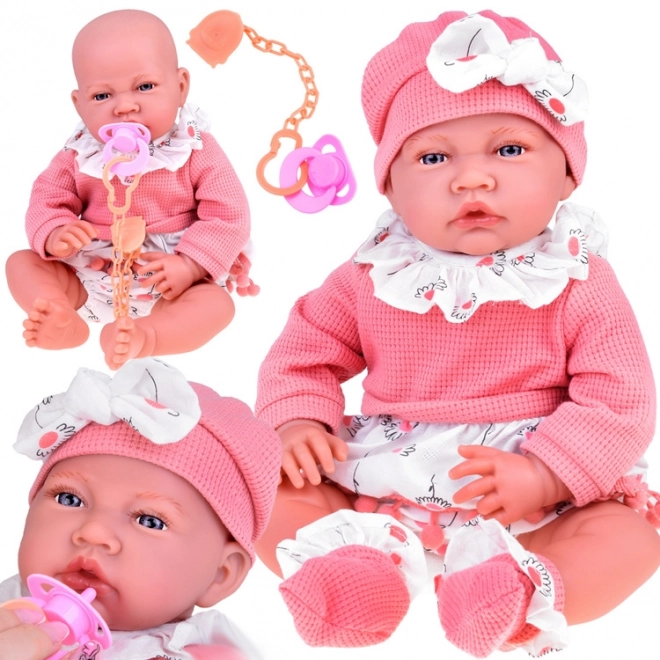 Soft Interactive Baby Doll 45 cm with Pink Outfit