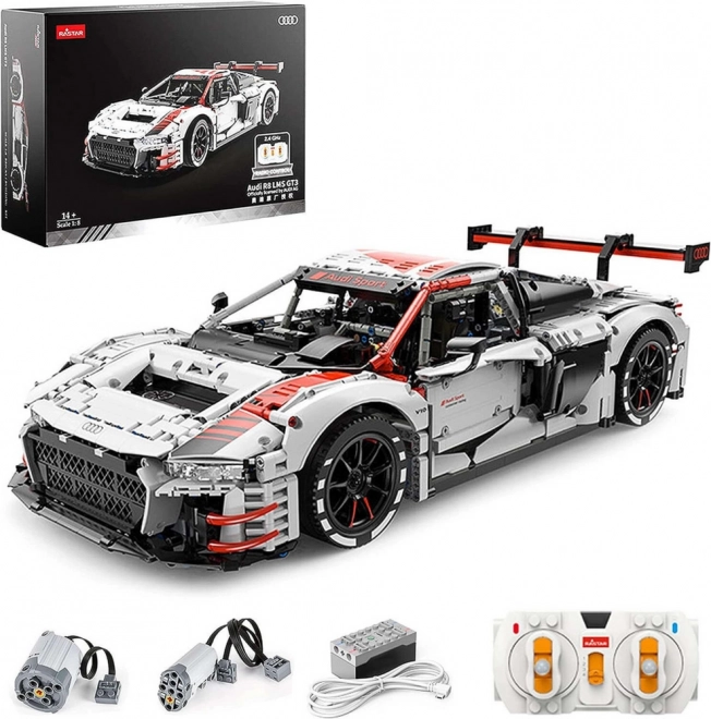 RC Car Building Kit Audi R8 1:8 by Rastar with 3322 Pieces