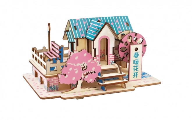 Wooden 3D Puzzle Spring House