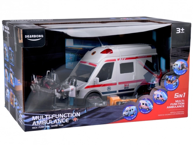 interactive ambulance play set with stretcher and sound