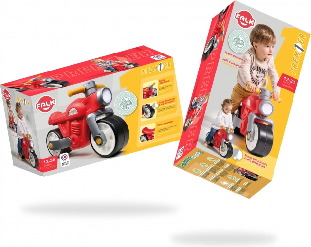 Children's Balance Bike Retro Motorcycle Red 1+
