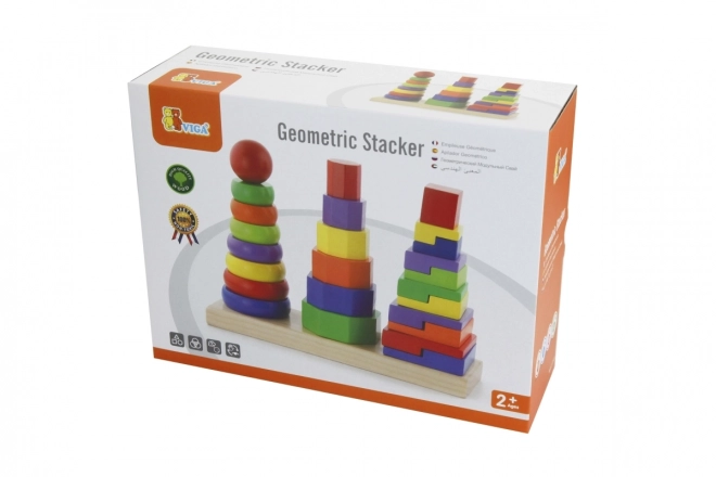 Wooden Stacking Pyramid Toy