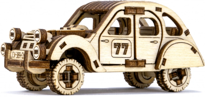 Wooden 3D Rally Car Model