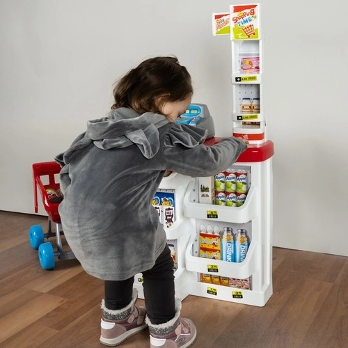 Children's Supermarket Checkout Set with Shopping Cart