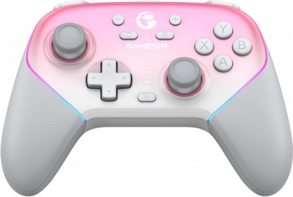 GameSir Super Nova wireless game controller Whipped Pink with charging dock