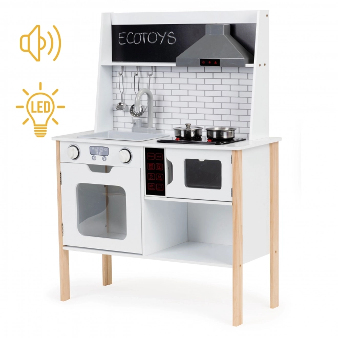 Children's Wooden Kitchen with Sounds and Lights