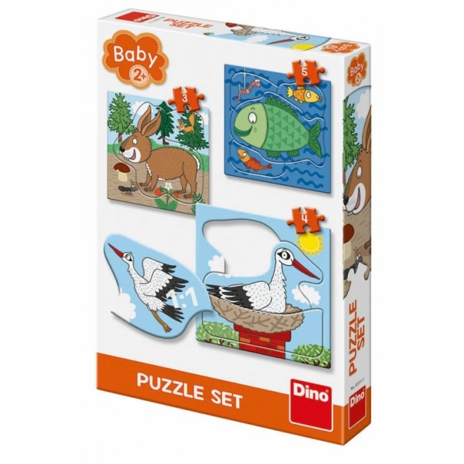 Animal Baby Puzzle: Where They Live 3in1