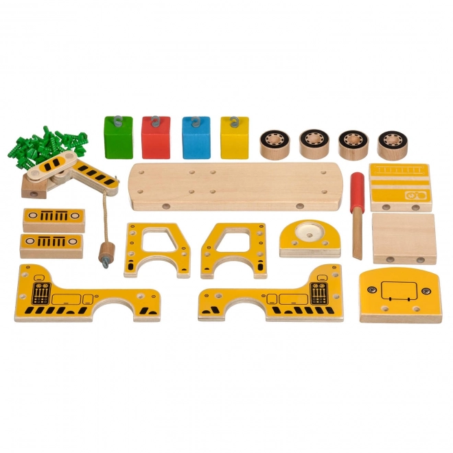 Lucy & Leo Wooden Crane Construction Set