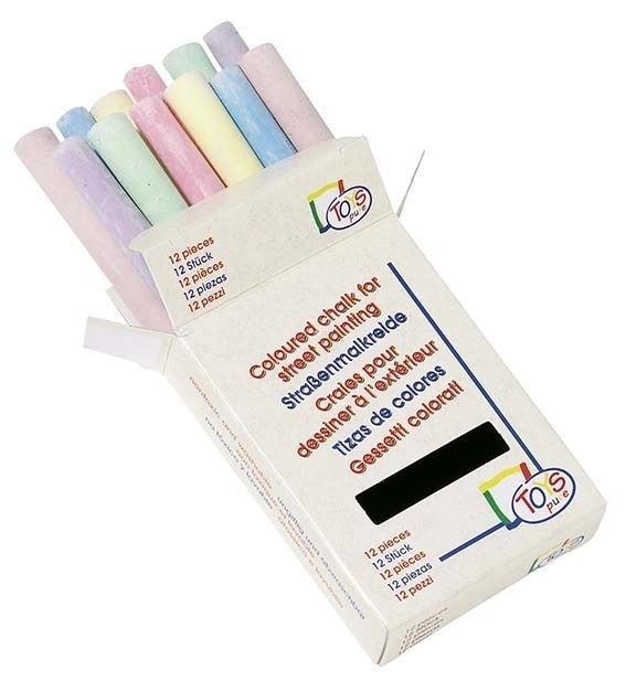 Colorful Chalk for Drawing on Blackboard or Pavement