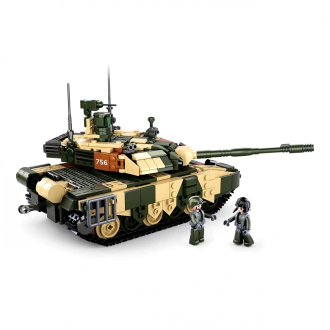 Model bricks T-90 battle tank