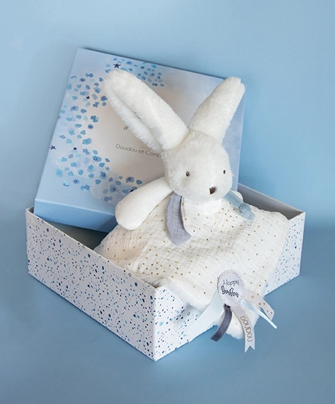 Gift Set Blue Bunny with Blanket 25 cm